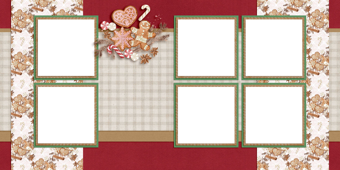 Christmas Kitchen EZ Quick Pages -  Digital Bundle - 10 Digital Scrapbook Pages - INSTANT DOWNLOAD