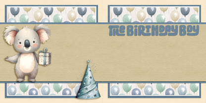 Birthday Boy Animals NPM - Set of 5 Double Page Scrapbook Layouts - 25-1059