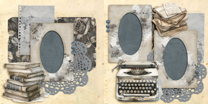 Creepy Old House Writer - Scrapbook Layout - 24-824