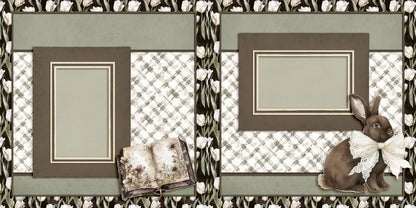 Easter Lace - Set of 5 Double Page Scrapbook Layouts - 25-1036