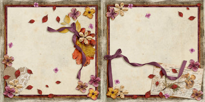 Moment in Time - Fall - EZ Background Pages -  Digital Bundle - 10 Digital Scrapbook Pages - INSTANT DOWNLOAD
