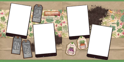 Homegrown - EZ Digital Scrapbook Pages - INSTANT DOWNLOAD