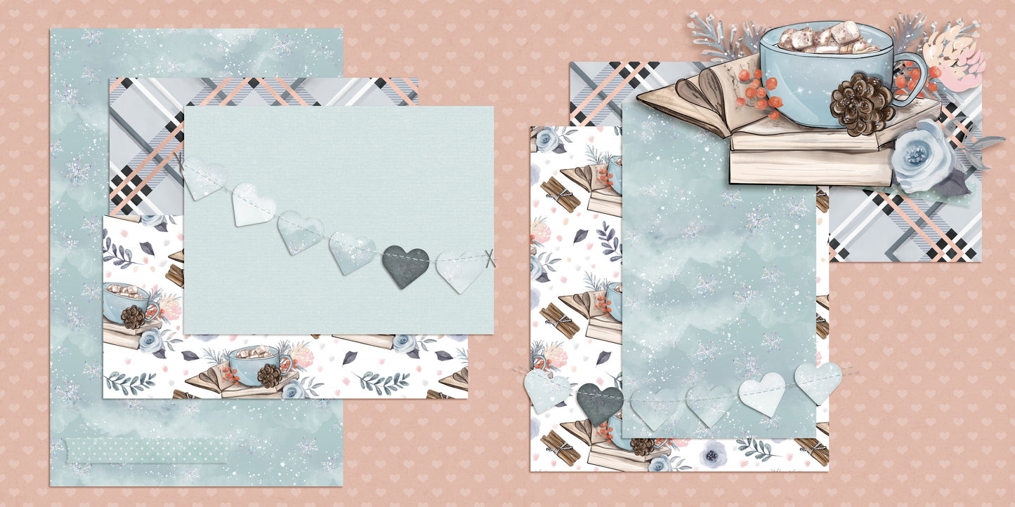 Cozy Winter NPM - Set of 5 Double Page Layouts - 1813