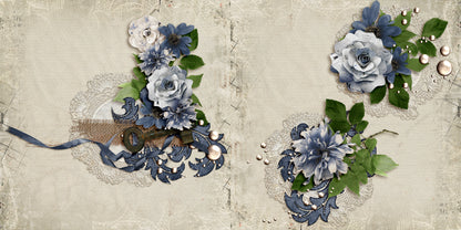 My Family Ancestry Add on - Blue Floral NPM - 23-619