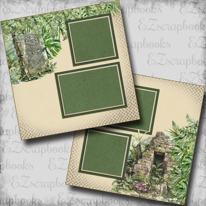 Jungle Safari Temple - Scrapbook Layout - 25-572