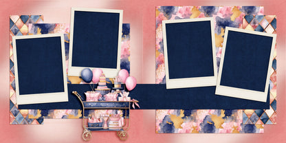 Pink Navy Birthday Cart - 24-060