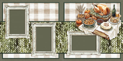 Grateful Feast - Set of 5 Double Page Scrapbook Layouts - 25-1096