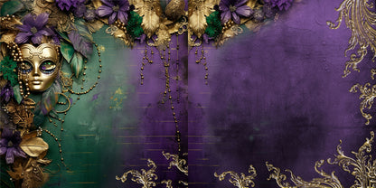 Mardi Gras Time EZ Background Pages -  Digital Bundle - 10 Digital Scrapbook Pages - INSTANT DOWNLOAD