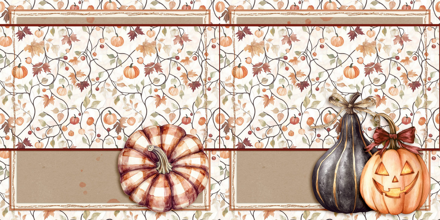 Spelling Autumn Jack-O-Lantern NPM - Scrapbook Layout - 25-729