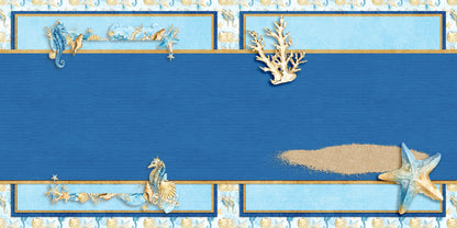 Sand & Sea NPM - Set of 5 Double Page Scrapbook Layouts - 25-1093