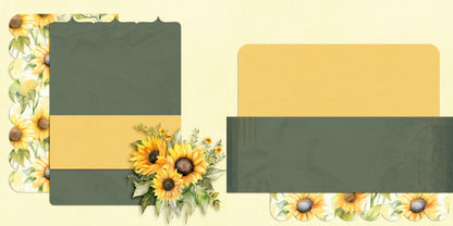 Sunflowers in Fall NPM - Set of 5 Double Page Layouts - 1817