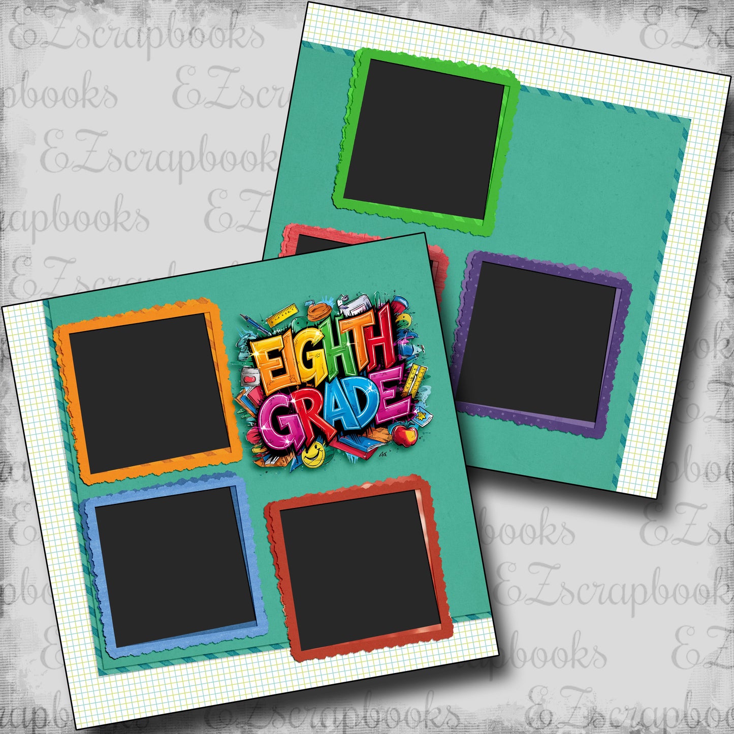 Eighth Grade Boy - Scrapbook Layout - 25-724