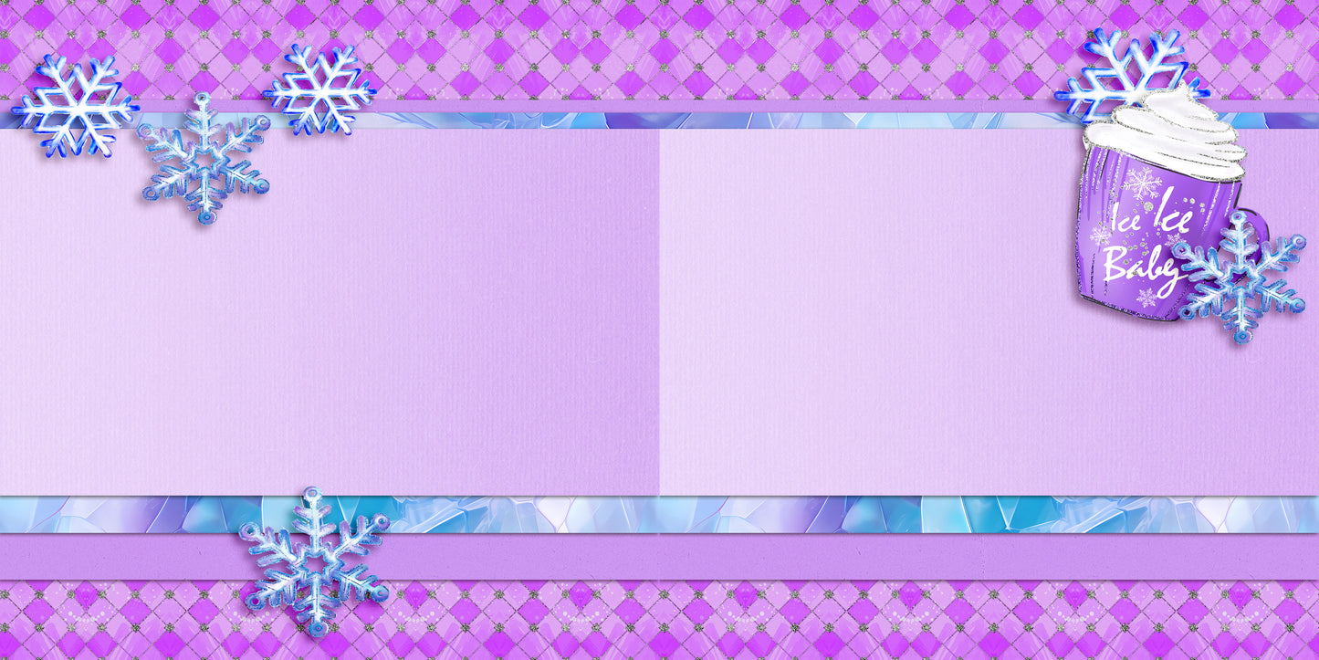 Ice Ice Baby - EZ Background Pages -  Digital Bundle - 10 Digital Scrapbook Pages - INSTANT DOWNLOAD