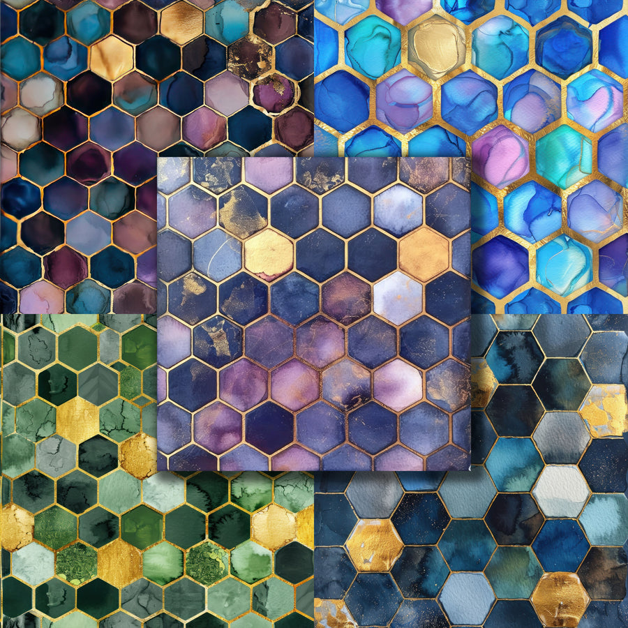 Abstract Honeycomb 12X12 Paper Pack - 8794
