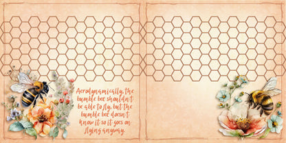 Honey Bee NPM - Set of 5 Double Page Scrapbook Layouts - 25-1035