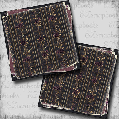 Baroque Halloween Hearts NPM - Scrapbook Layout - 25-854