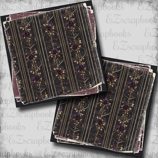 Baroque Halloween Hearts NPM - Scrapbook Layout - 25-854