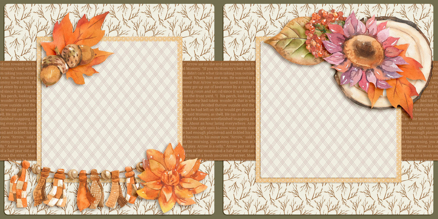 Cozy Autumn NPM - Set of 5 Double Page Layouts - 1619