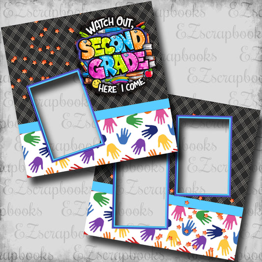 Second Grade Boy - EZ Digital Scrapbook Pages - INSTANT DOWNLOAD