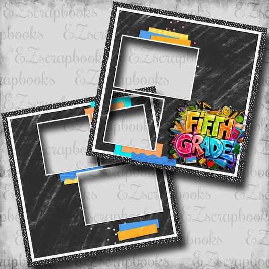 Fifth Grade Boy - EZ Digital Scrapbook Pages - INSTANT DOWNLOAD