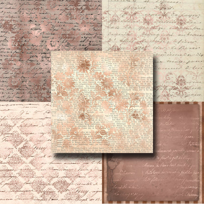 Rose Gold Ephemera 2 - 12X12 Paper Pack - 8167