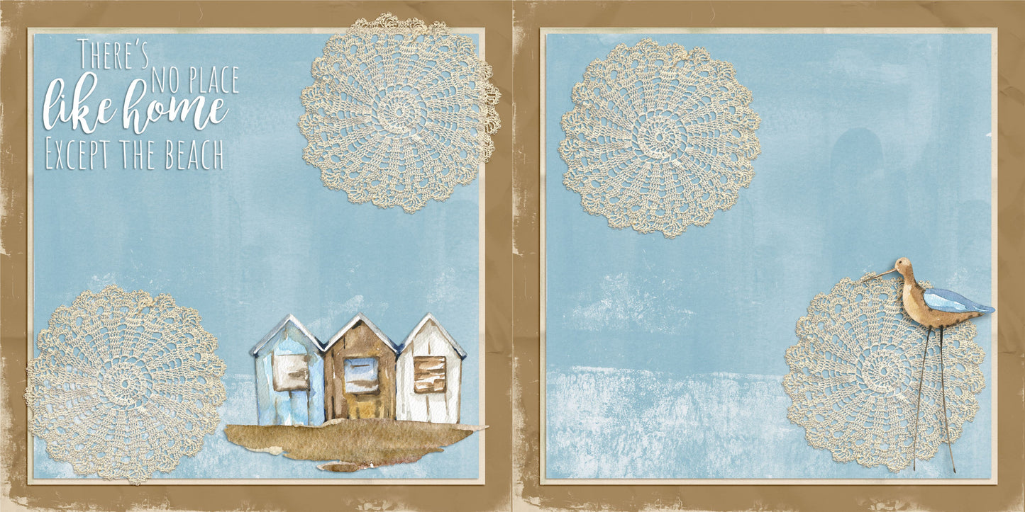 Beach Days NPM - Set of 5 Double Page Scrapbook Layouts - 25-1065