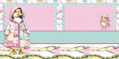 Patchwork Spring EZ Background Pages -  Digital Bundle - 10 Digital Scrapbook Pages - INSTANT DOWNLOAD