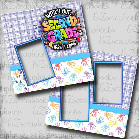 Second Grade Girl - EZ Digital Scrapbook Pages - INSTANT DOWNLOAD