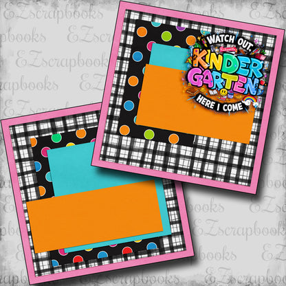 Kindergarten Girl NPM - Scrapbook Layout - 25-687