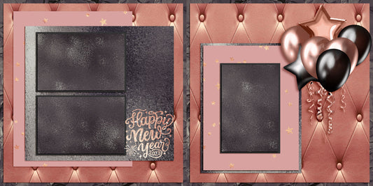 Happy New Year Sparkle 2023 - Set of 5 Double Page Layouts - 1648