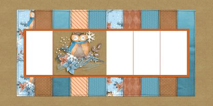 Winter Owl - EZ Digital Scrapbook Pages - INSTANT DOWNLOAD