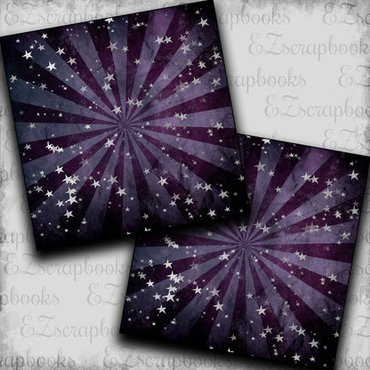 Midnight Circus Purple Burst - Scrapbook Papers - 23-496