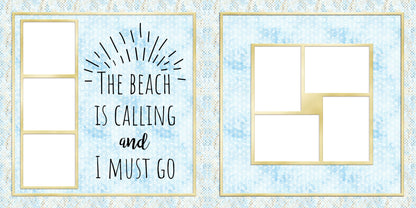 Sand & Sea EZ Quick Pages -  Digital Bundle - 10 Digital Scrapbook Pages - INSTANT DOWNLOAD
