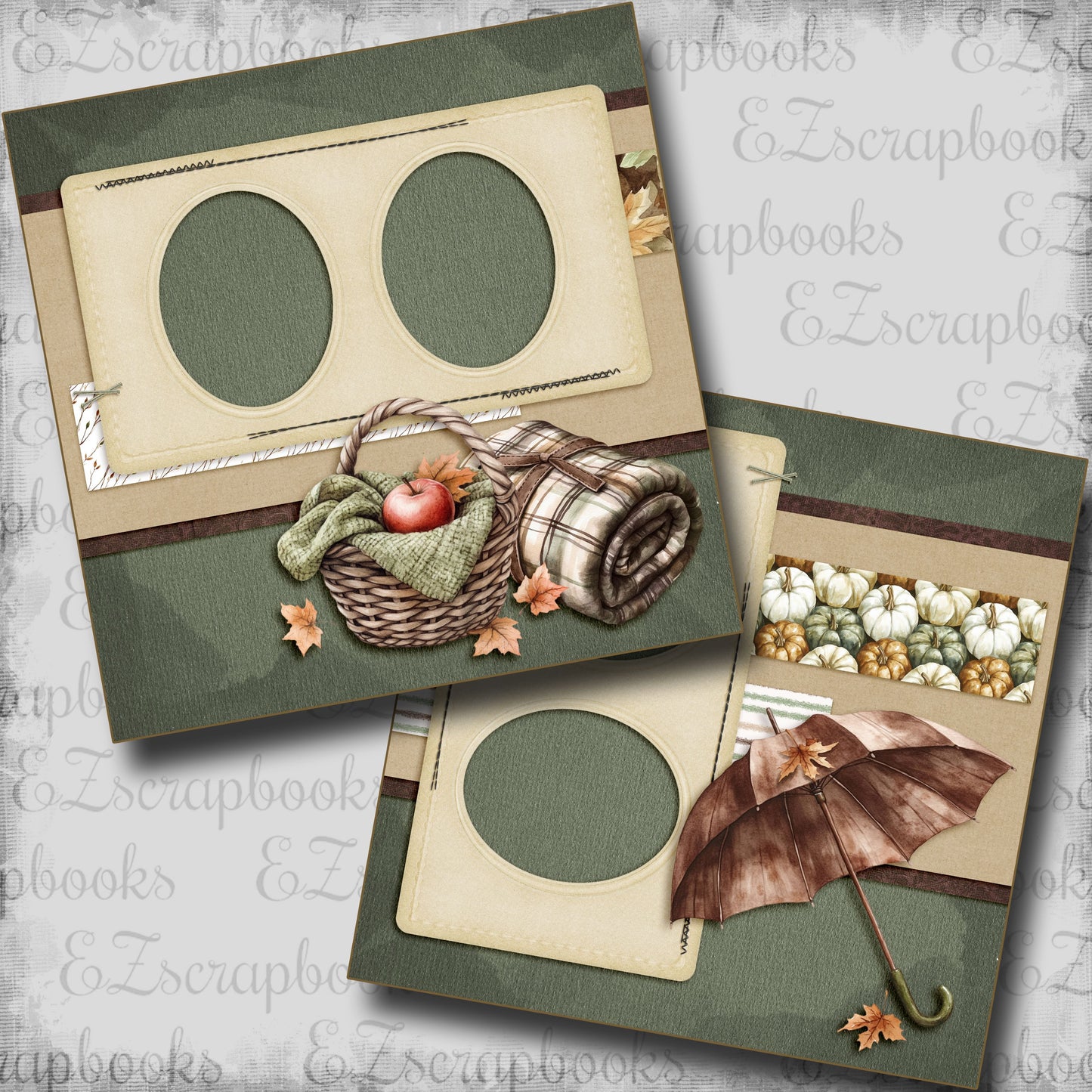 Autumn Gallery Blanket - Scrapbook Layout - 25-814