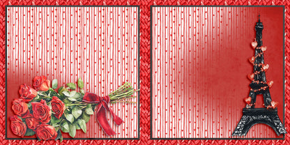 Valentine EZ Background Pages -  Digital Bundle - 10 Digital Scrapbook Pages - INSTANT DOWNLOAD