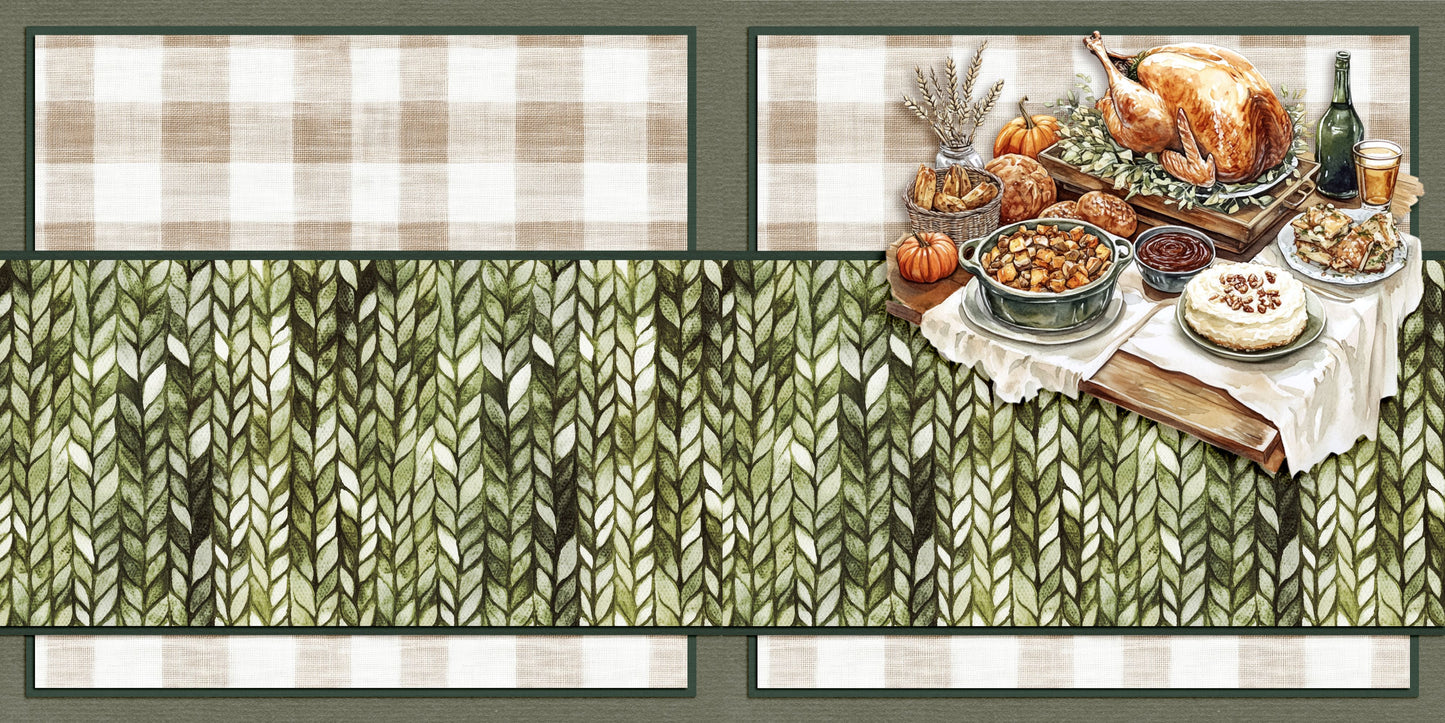 Grateful Feast EZ Background Pages -  Digital Bundle - 10 Digital Scrapbook Pages - INSTANT DOWNLOAD