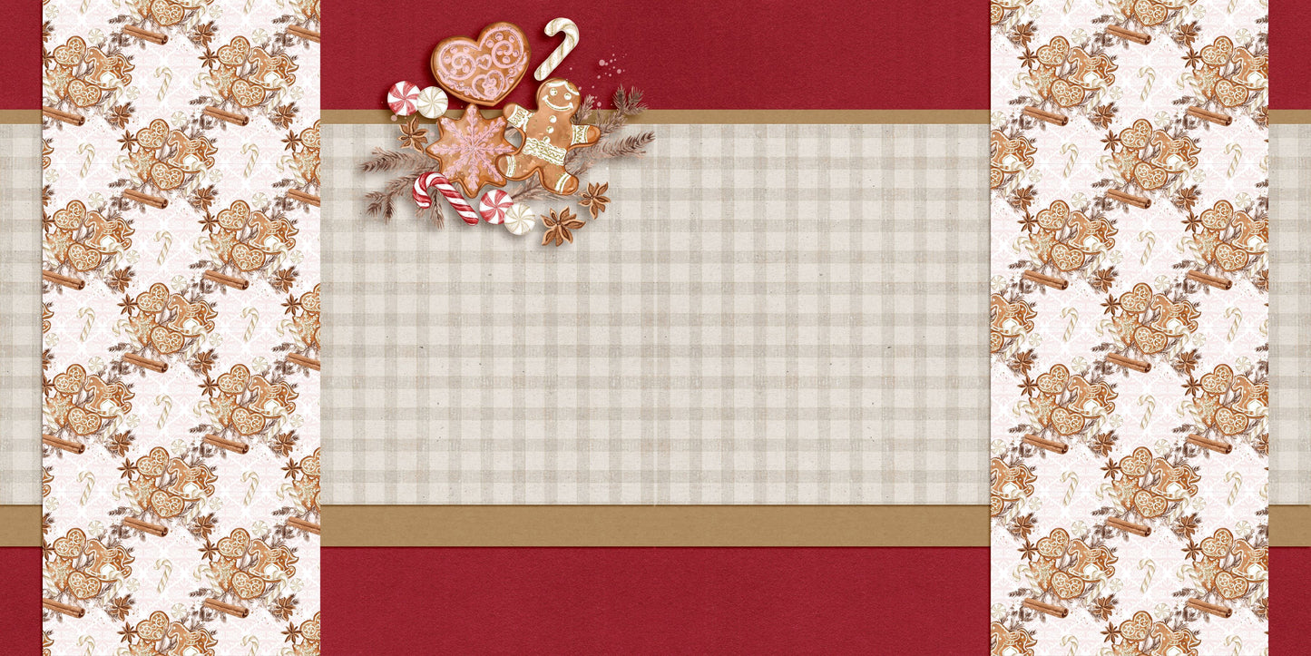 Christmas Kitchen - EZ Background Pages -  Digital Bundle - 10 Digital Scrapbook Pages - INSTANT DOWNLOAD