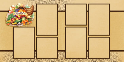 Give Thanks - Set of 5 Double Page Scrapbook Layouts - 25-1094