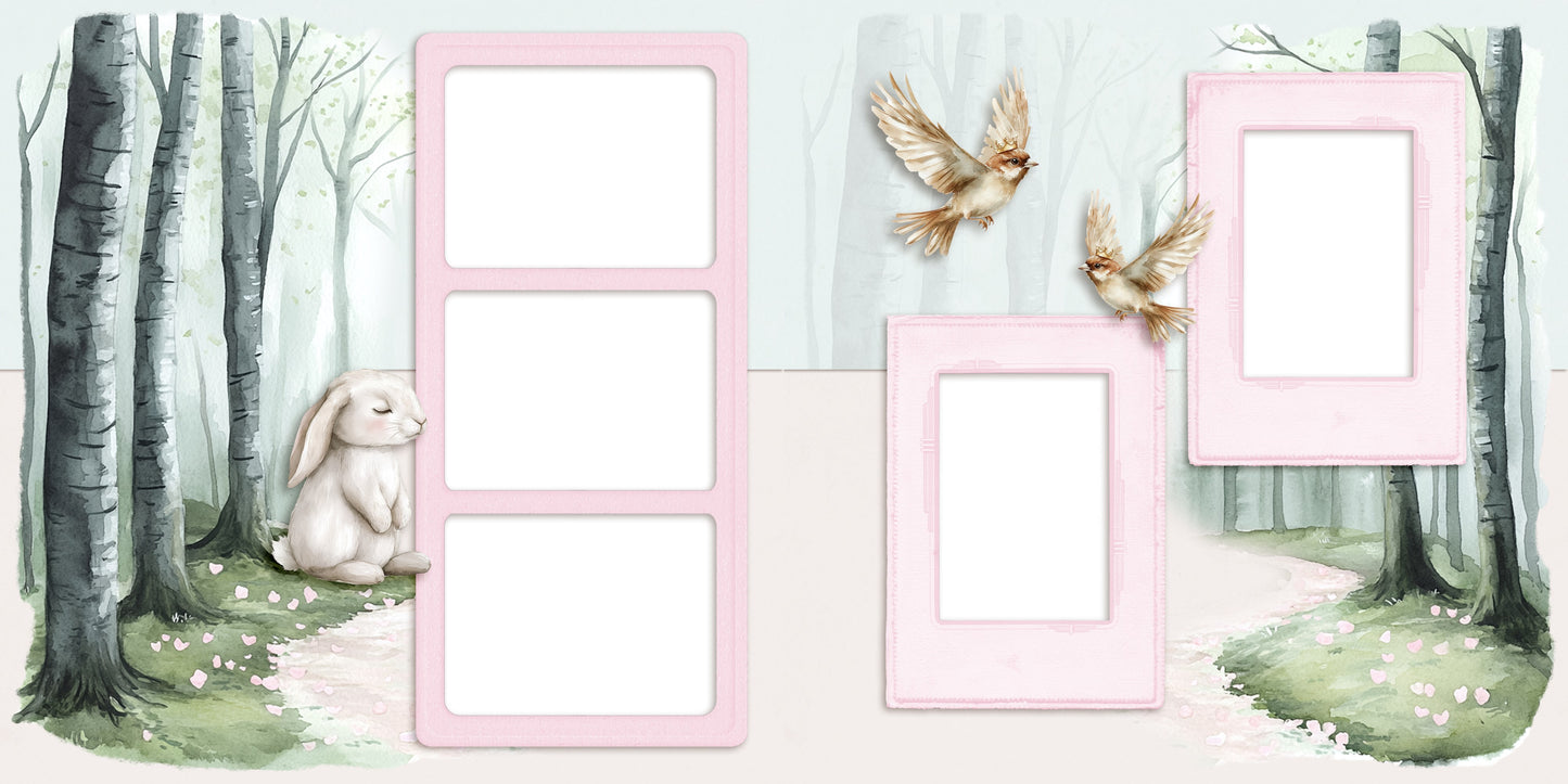 Enchanted Forest - EZ Digital Scrapbook Quick Pages - INSTANT DOWNLOAD