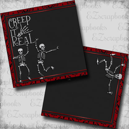 Creep it Real Red & Black NPM - Scrapbook Layout - 24-809