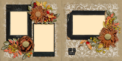 Moment in Time - Set of 5 Double Page Scrapbook Layouts - 25-1098