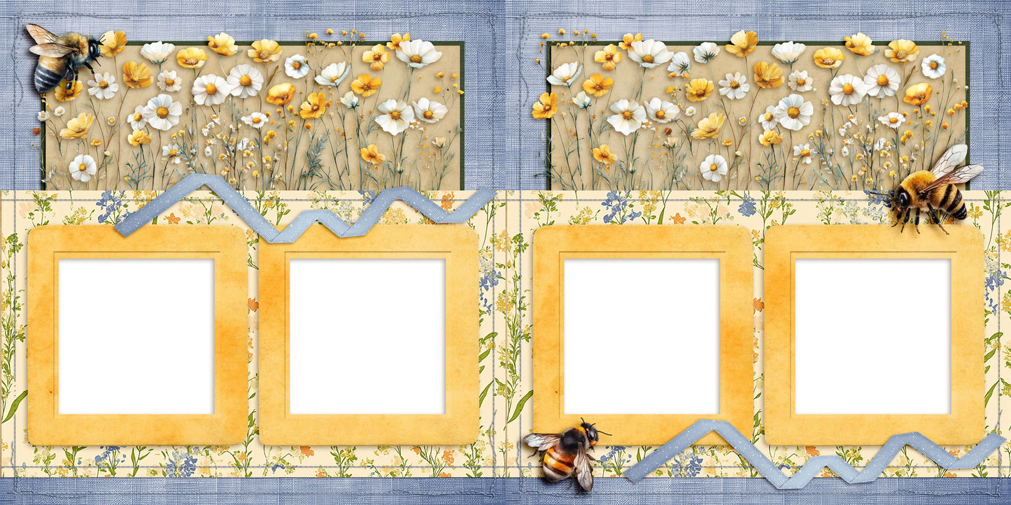 Honey Bee EZ Quick Pages -  Digital Bundle - 10 Digital Scrapbook Pages - INSTANT DOWNLOAD