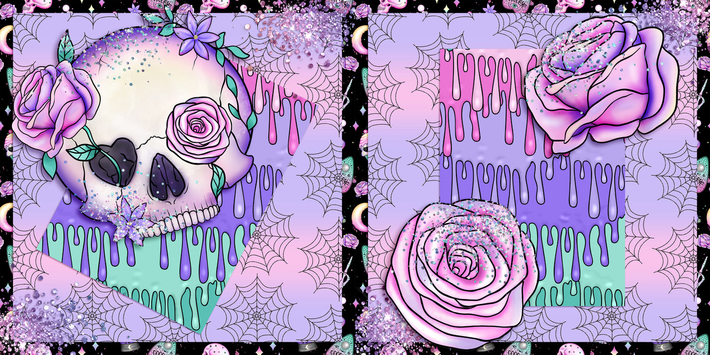 Pretty Creepy EZ Background Pages -  Digital Bundle - 10 Digital Scrapbook Pages - INSTANT DOWNLOAD