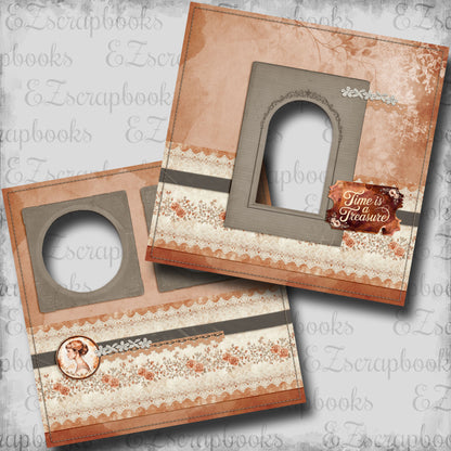 Time is a Treasure - EZ Digital Scrapbook Pages - INSTANT DOWNLOAD