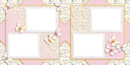 Sweet Easter Butterflies - EZ Digital Scrapbook Pages - INSTANT DOWNLOAD