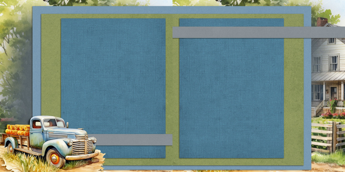 Down on the Farm EZ Background Pages -  Digital Bundle - 10 Digital Scrapbook Pages - INSTANT DOWNLOAD