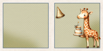 Birthday Giraffe NPM - Scrapbook Layout - 25-623