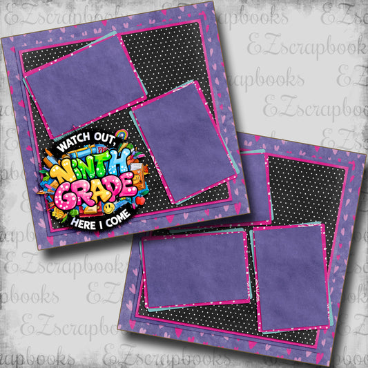 Ninth Grade Girl - Scrapbook Layout - 25-704