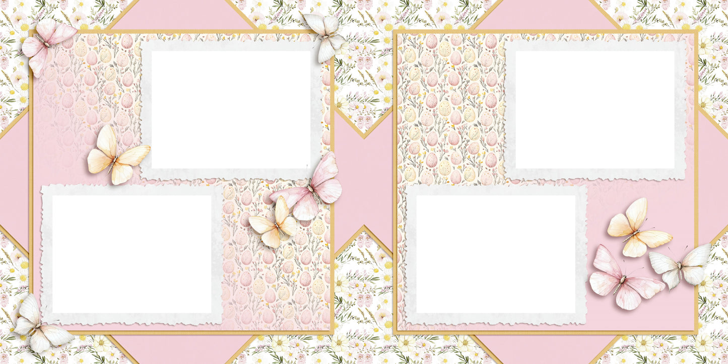 Rustic Sweet Easter EZ Quick Pages -  Digital Bundle - 10 Digital Scrapbook Pages - INSTANT DOWNLOAD