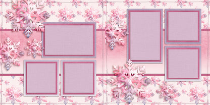 Pink & Silver Christmas Snowflakes - 23-678